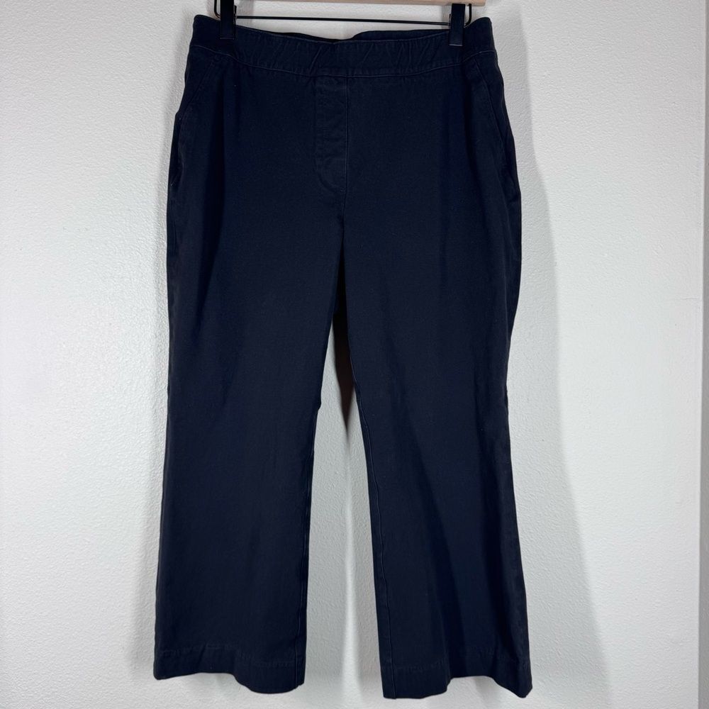 SPANX Polished Kick Flare Pants Size Large Petite Black Pull On 20367Q